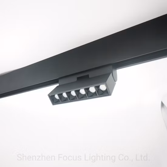 DC48V Luzes de trilha magnética Ímã Linear Alumínio Teto Recesso Suspenso Criativo 0,5m 1m 2m 3m LED Luzes Magnéticas Rastreamento de Iluminação Ferroviária Industrial